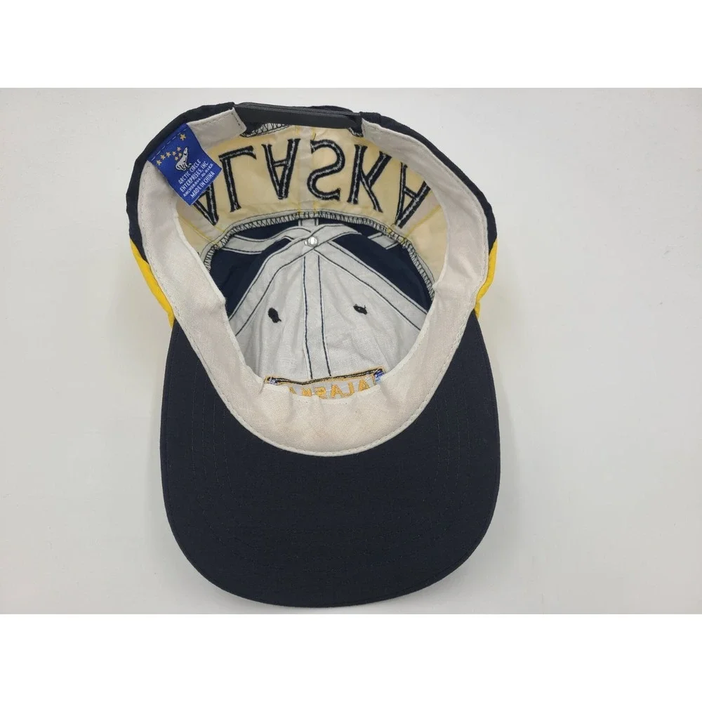 Vintage Alaska Arctic Circle Nylon Snapback Hat Cap Men Women Blue‎ Black Yellow